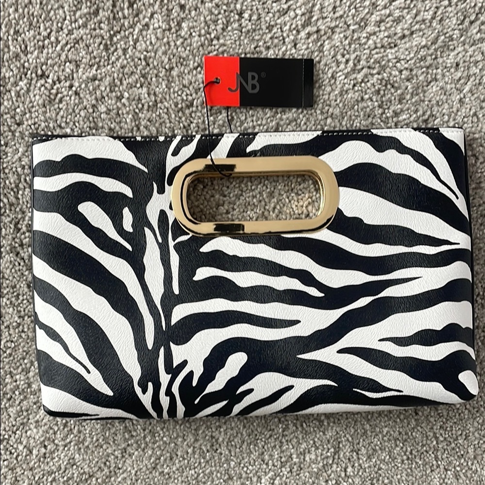 Black and White Zebra Print Clutch